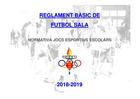REGLAMENT DE FUTBOL SALA 18-19